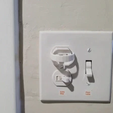 Light Switch Cover Protector to Protect From Children - White