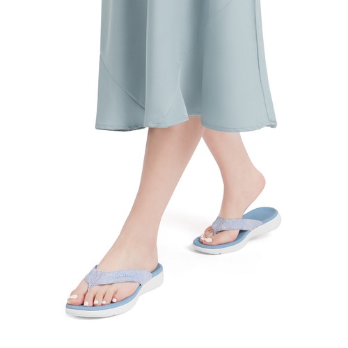 Womens Arch Support Flip Flops Soft Cushion Thong Beach Sandals - Picture 21 of 41