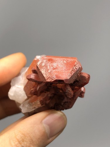 Red Quartz Crystal Cluster Point Morocco 3.4oz N35 - Picture 8 of 12