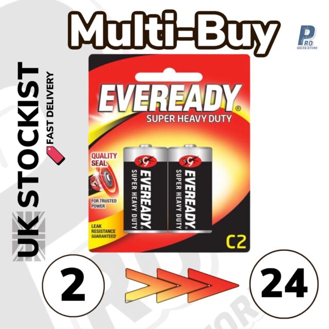 ✅ MULTI-BUY EVEREADY C Size Zinc Carbon Batteries R14 MN1400 MX1400 14G R14P ✅ MULTI-BUY EVEREADY C Size Zinc Carbon Batteries R14 MN1400 MX1400 14G R14P