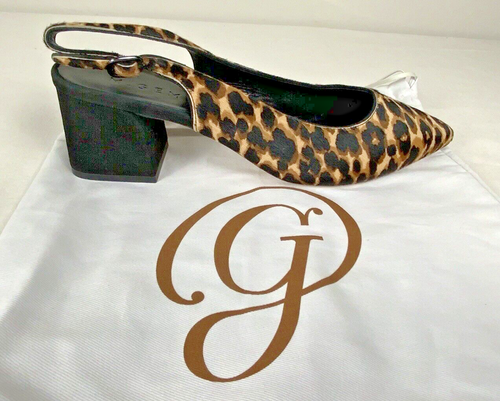 M. Gemi Penna Concavo Leopardenmuster Slingback Blockabsatz Gr. 38,5 US 8 Italy - Bild 17 von 17