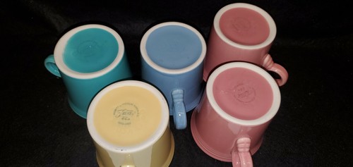Fiesta ware Mug Set Lot Multicolor Ring Handle (5) - Picture 10 of 10