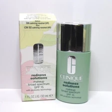 Clinique Redness Solutions Makeup SPF 15 04 Calming Neutral CN52 1oz / 30ml NIB