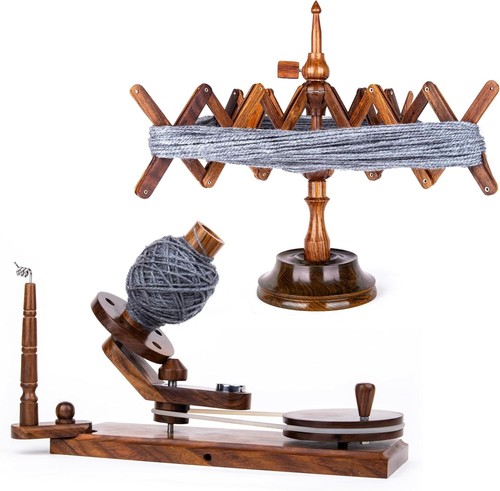 Handmade Rosewood Yarn Swift and Ball Combo - Yarn Ball and Swift, Yarn Swift... - Picture 2 of 7