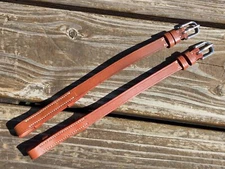 Devoucoux Brown Leather English Hunter Bridle Cheekpieces - Size MEDIUM - NWOT!