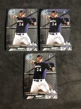 Lot of 3 RC Brandon Woodruff 1st Bowman Chrome 2017 BCP169 Brewers  🔥
