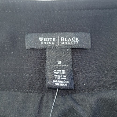 Ann Taylor Skirt Womens 10 Black Faux Wrap Mini Skirt Classic Office Minimalist - Picture 3 of 14