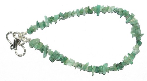 Emerald Gemstone 4-6 mm Uncut 925 Sterling Silver 9" Strand Bracelets Beads HY45 - Picture 4 of 4