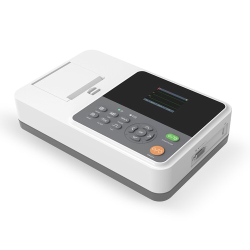 CONTEC Digital ECG Monitor Electrocardiograph 3 Channel EKG Machine 12 Lead - Picture 5 of 10