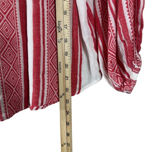 Velvet by Graham & Spencer Anthropologie Damen Top Rot Baumwolle Bauern Gr. S - Bild 6 von 8