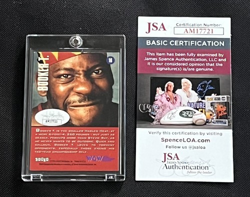BOOKER T 1995 CARDZ WCW MAIN EVENT ROOKIE SIGNED AUTOGRAPHED CARD JSA CERTIFIED - Picture 2 of 2