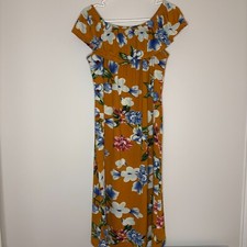 SRX Active Off Shoulder Maxi Dress Stretch Ruffle Flounce Sz 2X floral