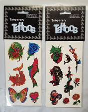 2 Sets of Temporary Tattoos / Dragons Swords Animals NEW/Sealed