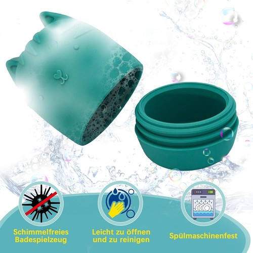 8er Set Silikon-Bade-Spielzeug - Farbenfrohe, Spritzende Tierchen für Babys - Bild 5 von 9