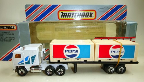 Matchbox Convoy CY3 Kenworth Double Container Truck "Pepsi" weiß in Box selten - Bild 2 von 8