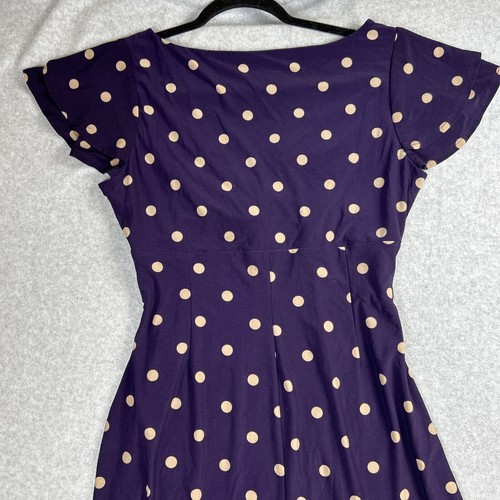 ANNE KLEIN Women's Purple Polka Dot Size 10 Y2K Office Siren Corpcore Easter - Picture 12 of 16