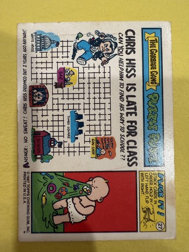 1987 Topps Garbage Pail Kids Serie 11 #444a Fairy Tale Dale - Bild 2 von 2