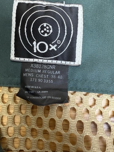 VTG 10x Vest Adult Medium Green Mesh Hunting Americas Finest Sport Clothing 10-X - Picture 4 of 13