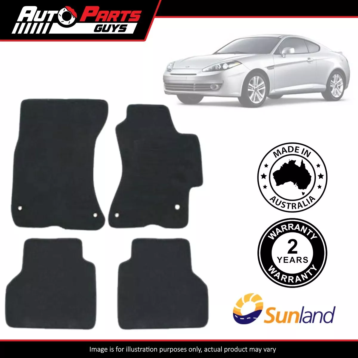 Charcoal Floor Mats 4 Piece For Hyundai Tiburon GK 2002 2003 2004 2005 2010