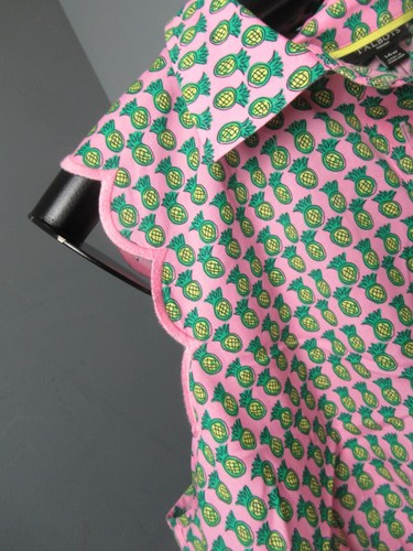 NWT Talbots Women's Button Down Top - Size 14W - Pineapple Design - 13 e5 sb - Picture 5 of 9
