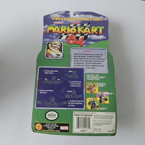 1999 ToyBiz Super Mario Kart 64 Wario Nintendo Vintage Video Game Action Figure - Picture 6 of 7