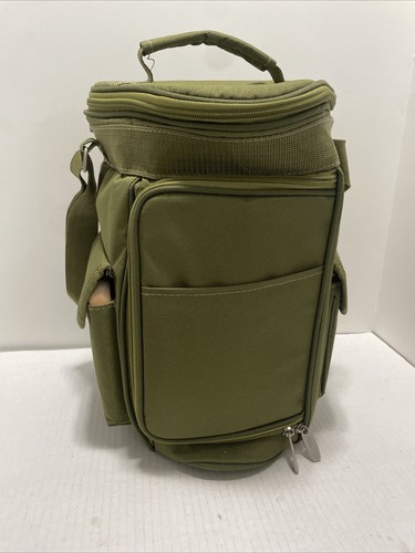 Picnic Time Meritage Cheese and Wine Spirits Picnic Tote Olive Green - Picture 6 of 9