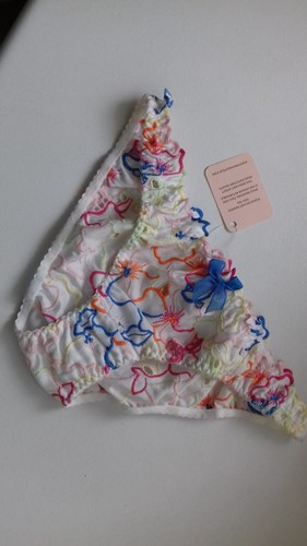 AGENT PROVOCATEUR VINTAGE RARE WHITE/MULTI DYLAN BRIEF SIZE 1 XSMALL UK 6-8 BNWT - Picture 3 of 7