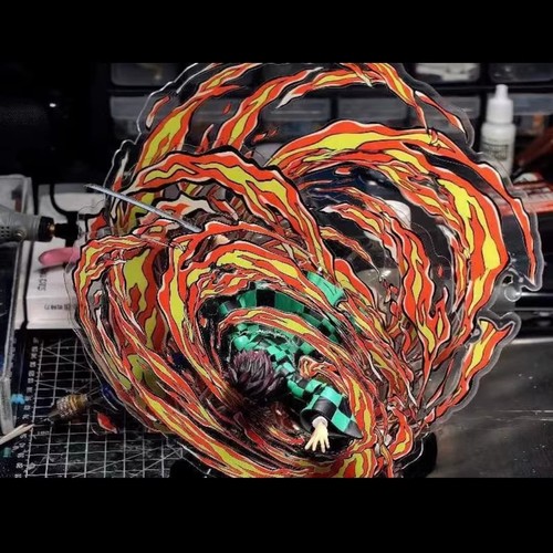 Demon Slayer: Kimetsu no Yaiba Flame Special Effects Garage Kit Waffenzubehör - Bild 7 von 31