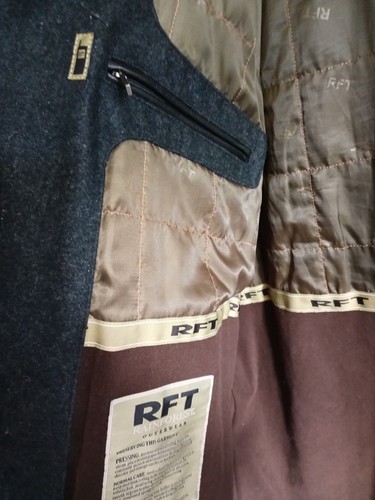 Rainforest RFT Chaqueta de Cuero Negra Hombre Abrigo de Coche Grande - Imagen 7 de 7