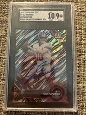 2015 Topps High Tek - Eli Manning #4 Auto. Black Galactic Diffractor 1/1