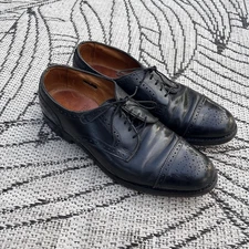 Allen Edmonds Lexington Cap Toe Black Leather Oxford Dress Shoe 11 D USA