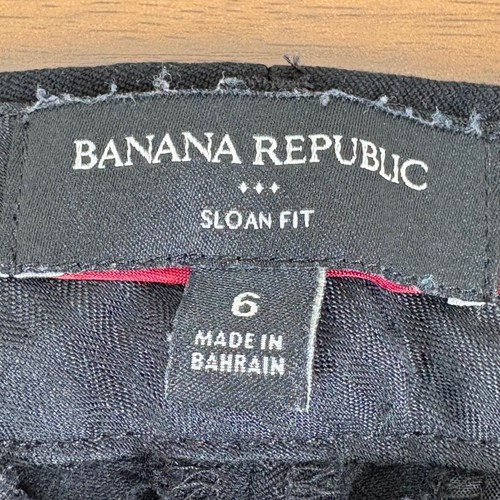 Banana Republic Sloan Fit Black Pants Women's Size 6 Career Casual - Picture 5 of 11