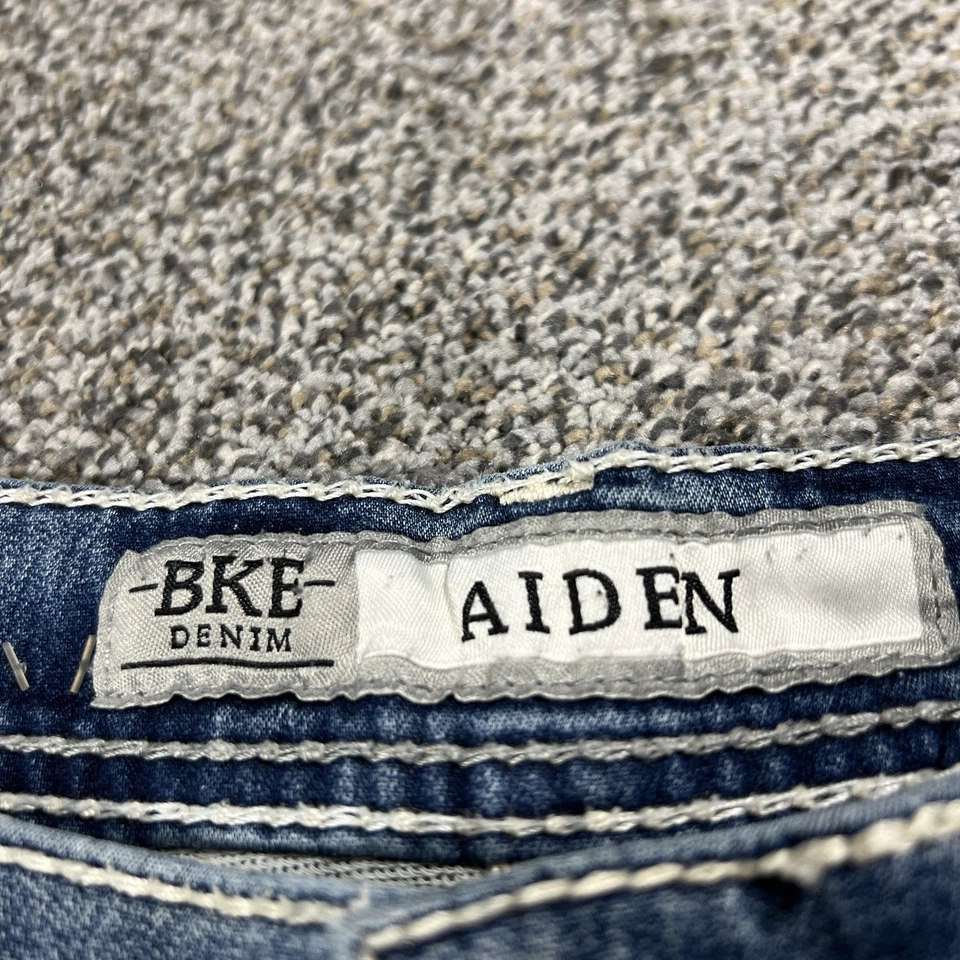 Мужские джинсы BKE 30x30 Blue Aiden Bootcut опрятные средняя посадка легкая стирка эластичная джинсовая ткань - Изображение 3 из 4