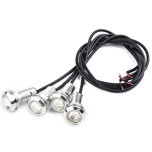 Rugged Aluminum Alloy Green LED Boat Light Set of 4 for Waterproof Deck Storage - Picture 7 of 12