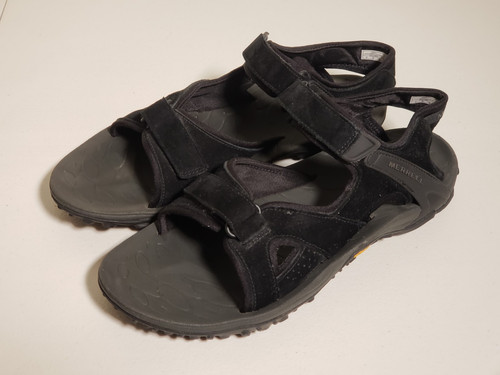Merrell Gr. 11 US Herren Kahuna Sandalen Vibram Sohle schwarz Wildleder Wasser Wanderschuh - Bild 1 von 13