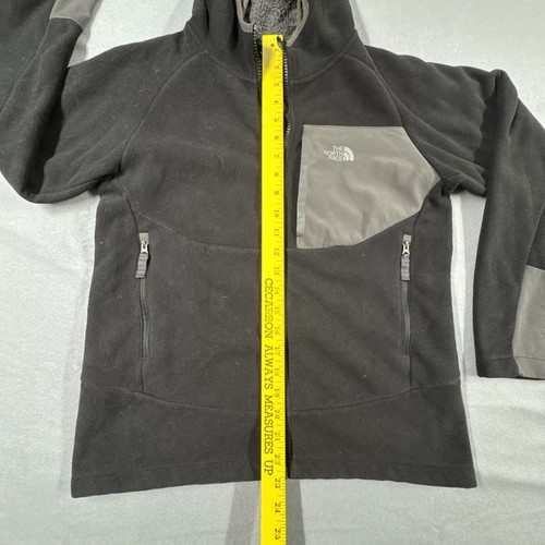 North Face Boys L 14-16 Chimborazo Thick Hooded Sherpa Fleece Lined Jacket Black - Picture 2 of 8
