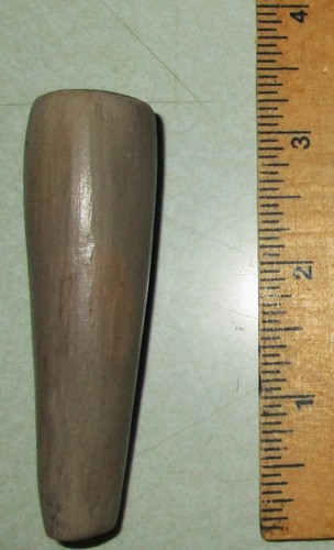 Nice Gray Clay Tube Pipe - Authentic Indian Artifact