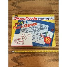 Vintage 1988 Ideal Magna Doodle Accessory Set Mickey's Fun n Games Disney 4815