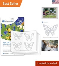 Butterfly Anti-Collision Decal 4 Sheet Bundle - UV-Reflective Window Decal to...