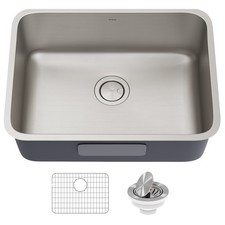 Kraus KA1US25 Dex 25" Undermount Single Basin 16 Gauge Stainless - Stainless