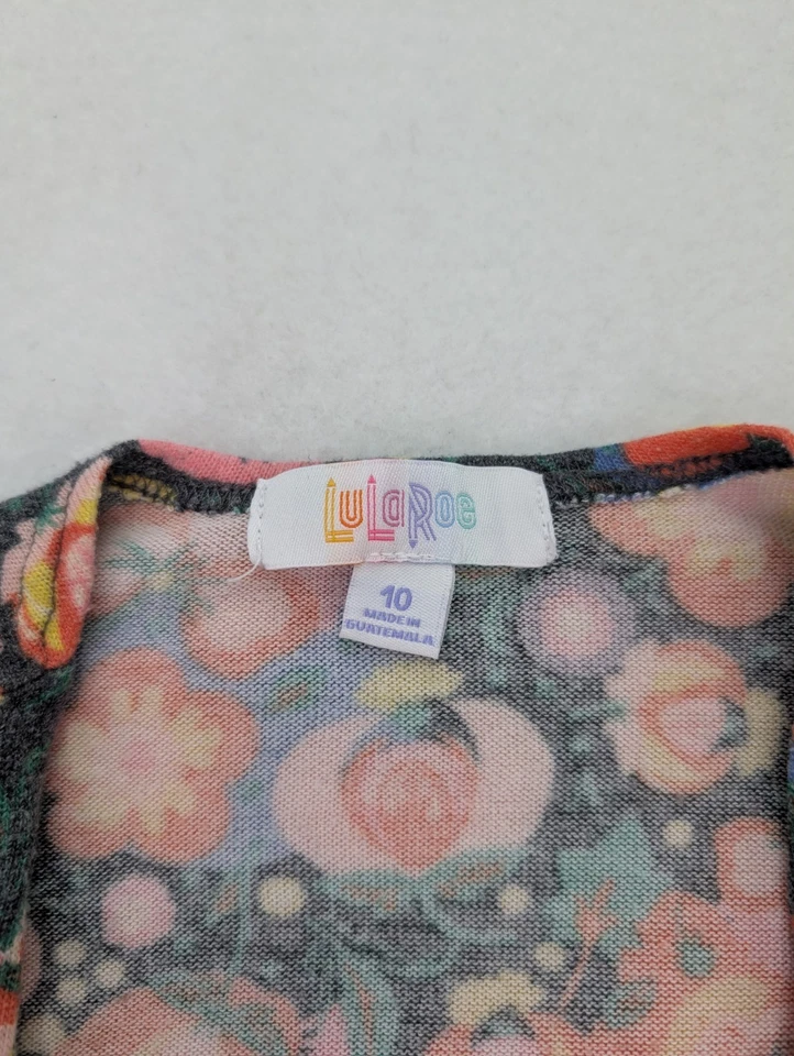 Suéter Cárdigan Plumero LuLaRoe Niña Talla 10 Sariah Floral Foto 3 de 4