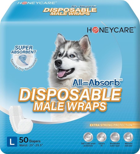 HONEY CARE All-Absorb  Male Dog Wrap 50 Count - Bild 10 von 10