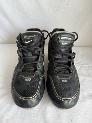 Nike Herren Baseball Stollen Schwarz Leder Schuhe 469724-011 Größe 10 - Bild 2 von 7