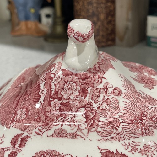 RARE VINTAGE ROYAL STAFFORDSHIRE CLARICE CLIFF "TONQUIN" COVERED VEGETABLE BOWL - Picture 5 of 20
