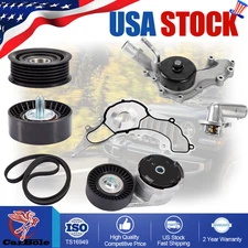 Water Pump Thermostat Tensioner Belt Assembly For Jeep Dodge Ram 1500 VW 3.6L