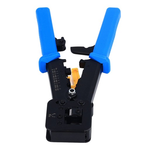 RJ45 Crimpen Werkzeug Pass Durch CAT6 CAT5E Ethernet Draht Crimper Stahl - Photo 6/22