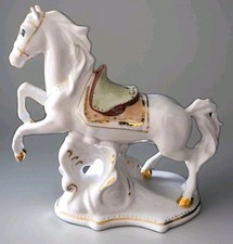 Vintage Romanian fine porcelain horse home decor 1970s ceramic Romania Europe