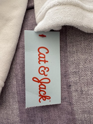 Cat & Jack Towel Hoodie Terry White with Zipper Size XL XXL Youth UPF 50 - Picture 9 of 9