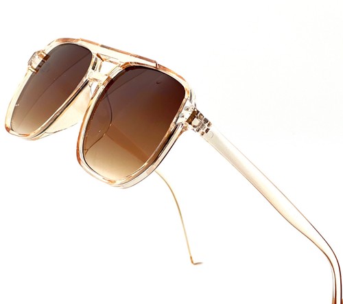 Gafas de sol clásicas elegantes modernas de gran tamaño con escudo de hip hop grandes lentes azules - Imagen 48 de 52