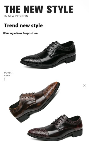 Freizeit Leder Schuhe für Herren Nachtclub Formell Business Retro Mode Schuhe - Bild 12 von 25